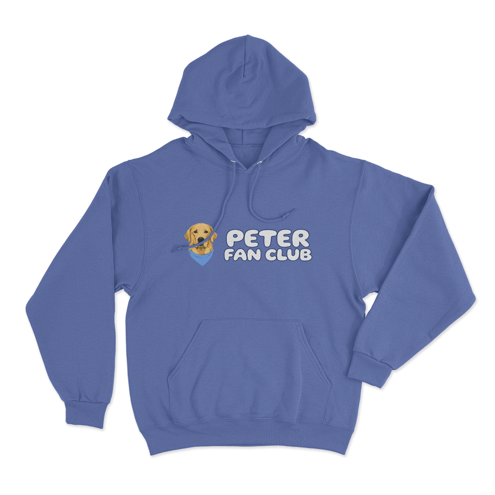 Peter Fan Club Logo Unisex Hoodie Blue Peter Fan Club Logo Unisex Hoodie Blue