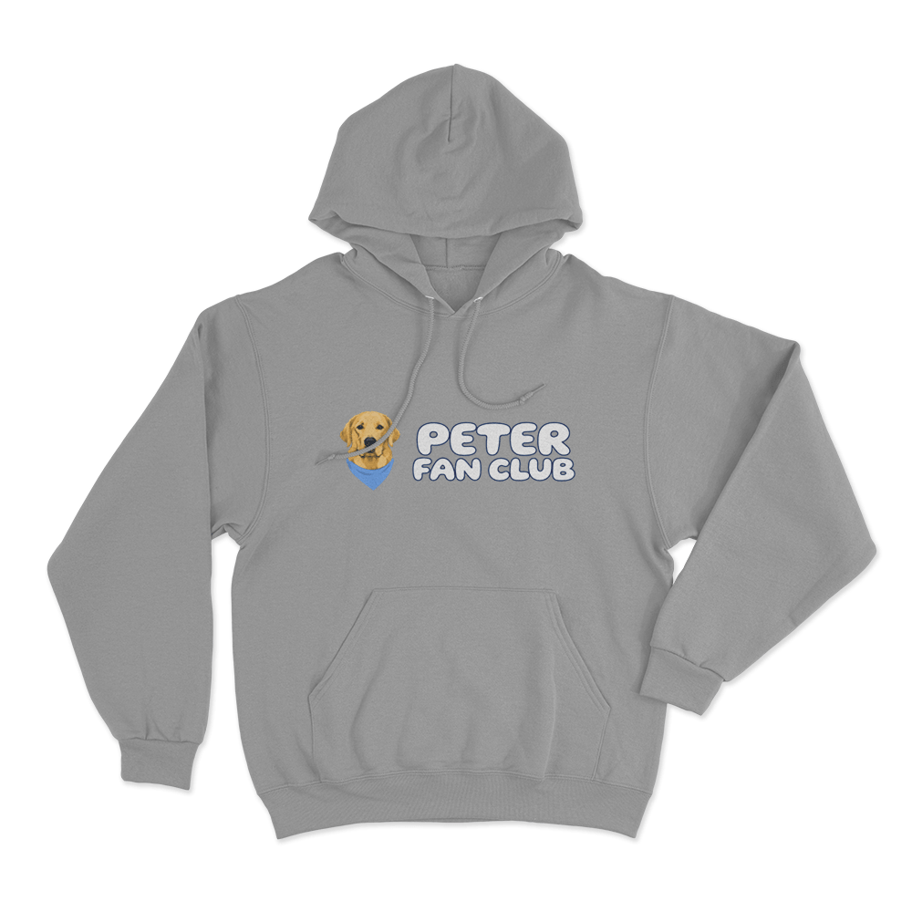 Peter Fan Club Logo Unisex Hoodie Grey Peter Fan Club Logo Unisex Hoodie Grey