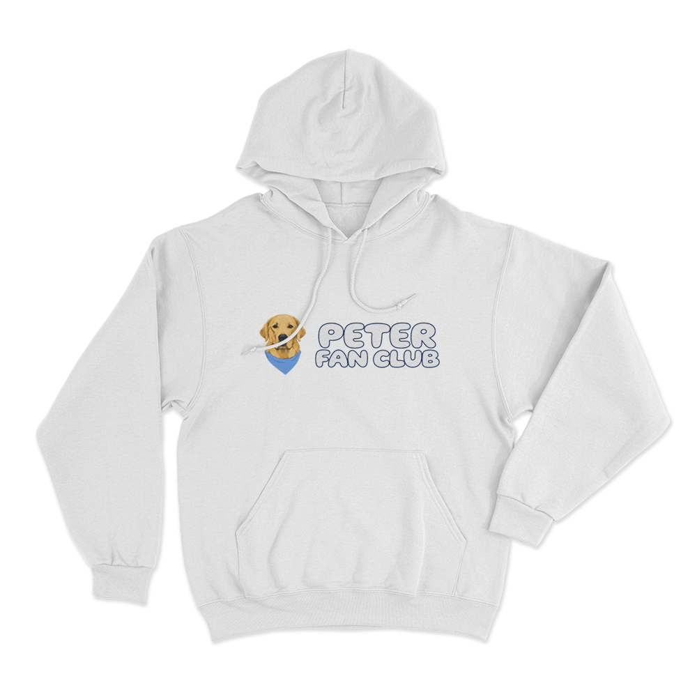 Peter Fan Club Logo Unisex Hoodie White Peter Fan Club Logo Unisex Hoodie White