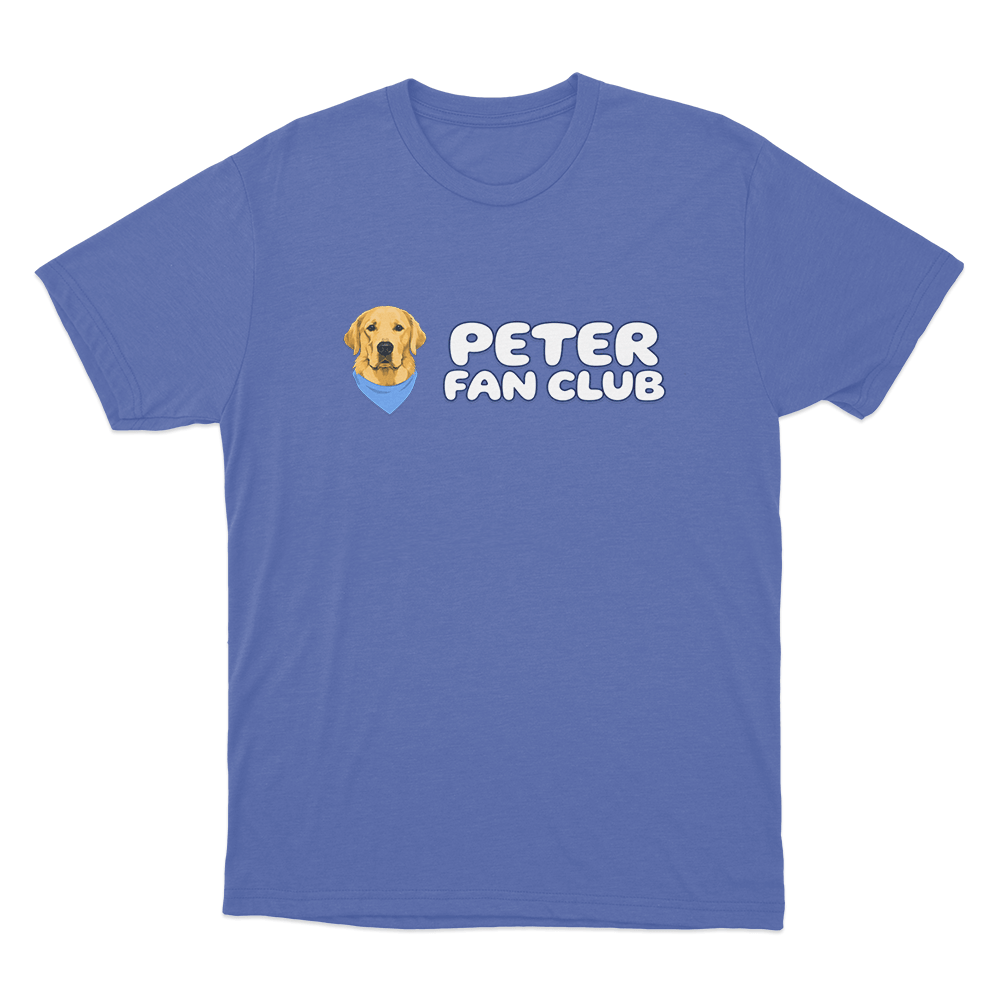 Peter Fan Club Logo Unisex T Shirt Blue Peter Fan Club Logo Unisex T Shirt Blue