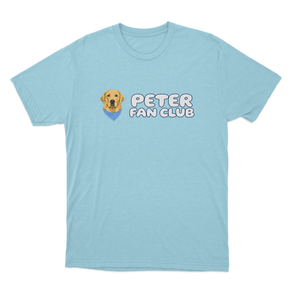 Peter Fan Club Logo Unisex T Shirt Sky Blue Peter Fan Club Logo Unisex T Shirt Sky Blue