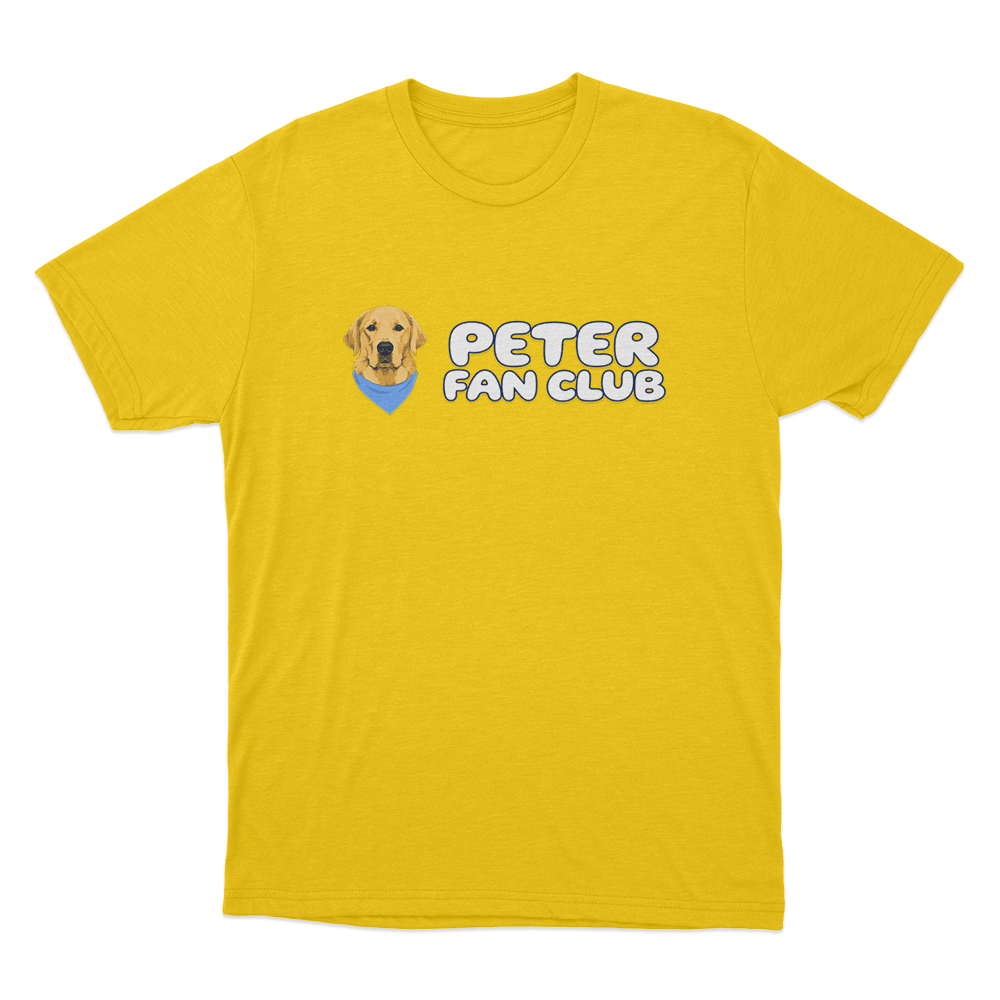 Peter Fan Club Logo Unisex T Shirt Yellow Peter Fan Club Logo Unisex T Shirt Yellow