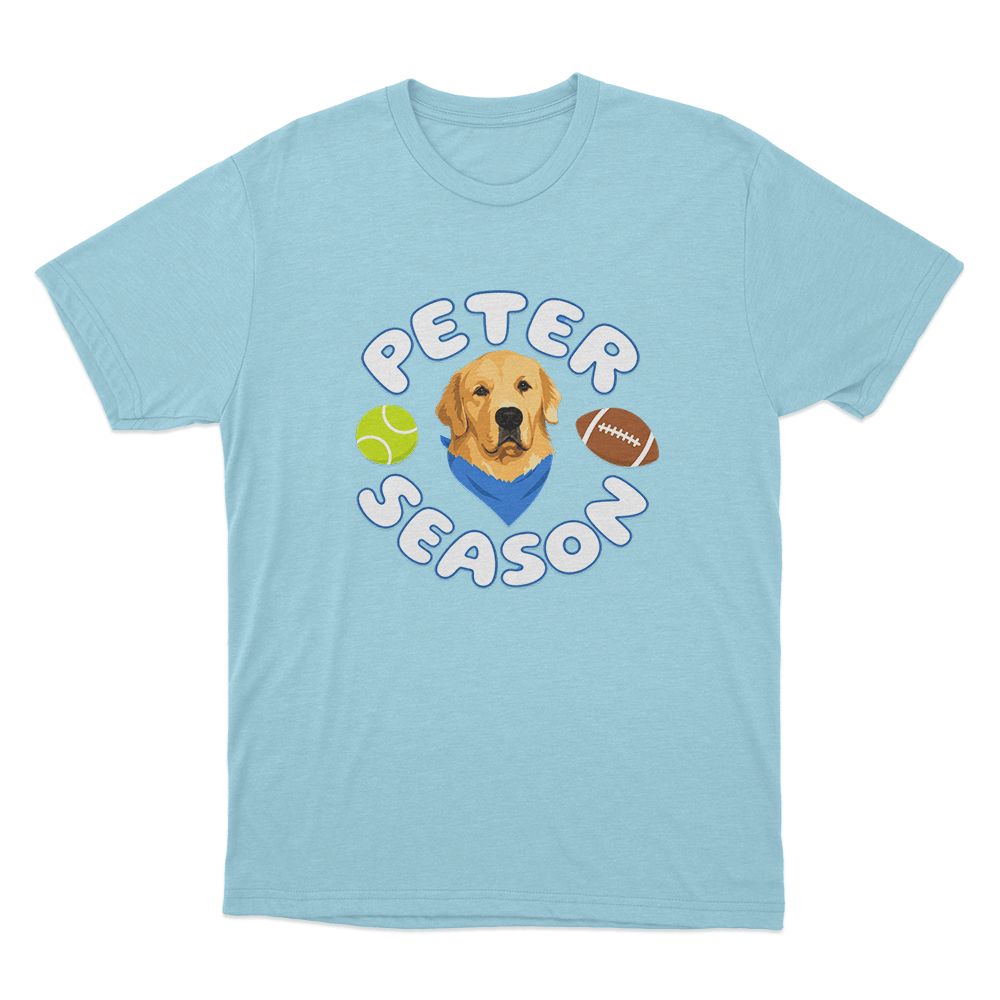 Peter Season Unisex T Shirt Sky Blue Peter Season Unisex T Shirt Sky Blue