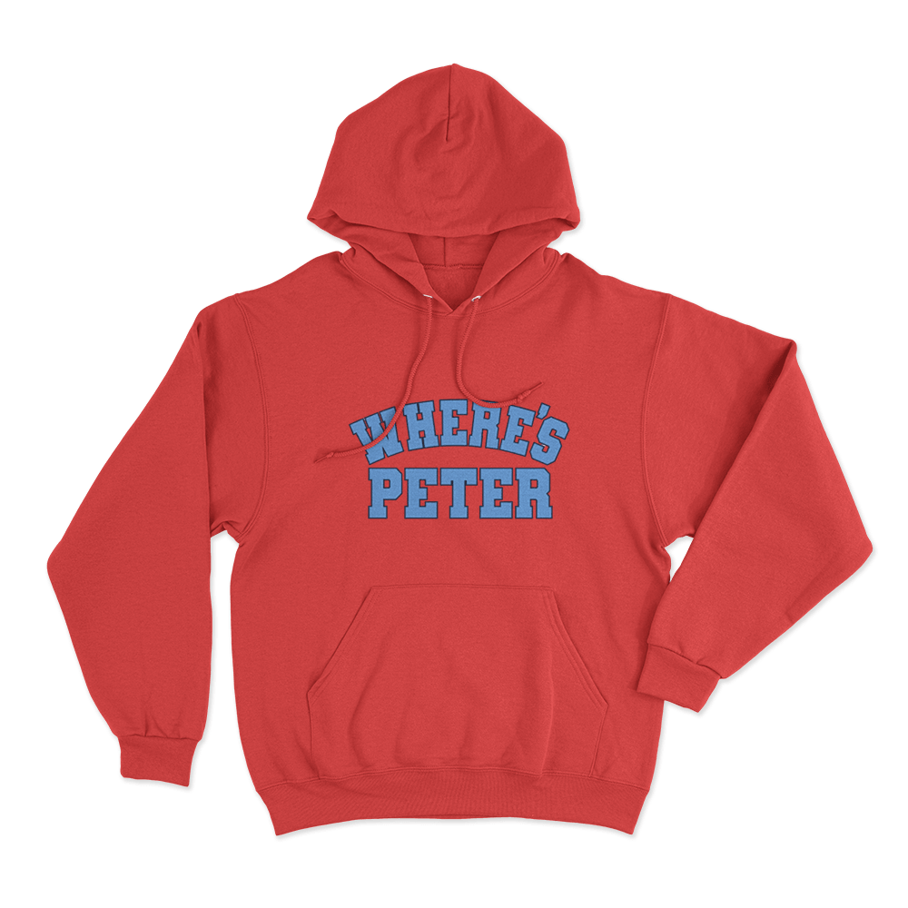 Where's Peter Unisex Hoodie Red Wheres Peter Unisex Hoodie Red