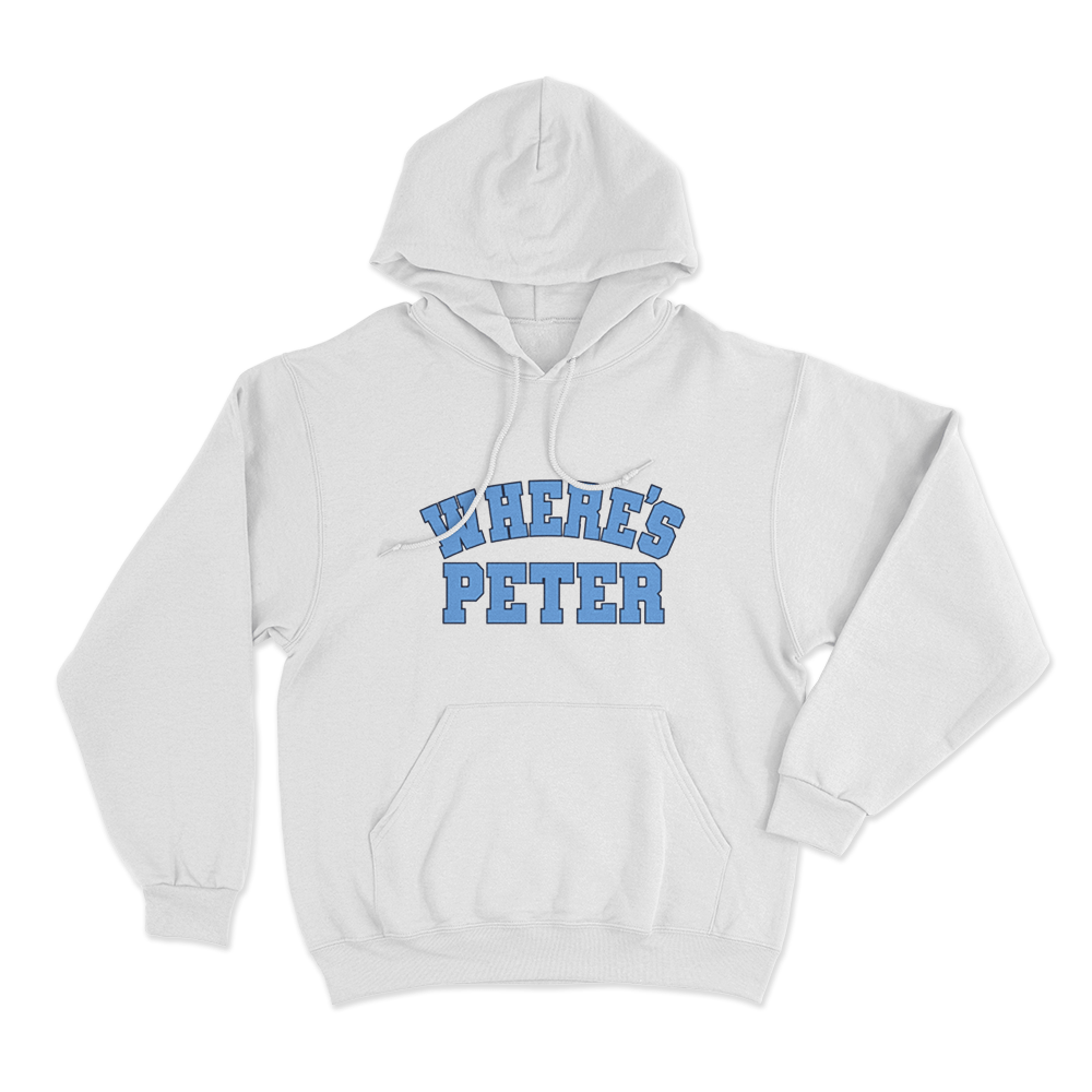 Where's Peter Unisex Hoodie White Wheres Peter Unisex Hoodie White