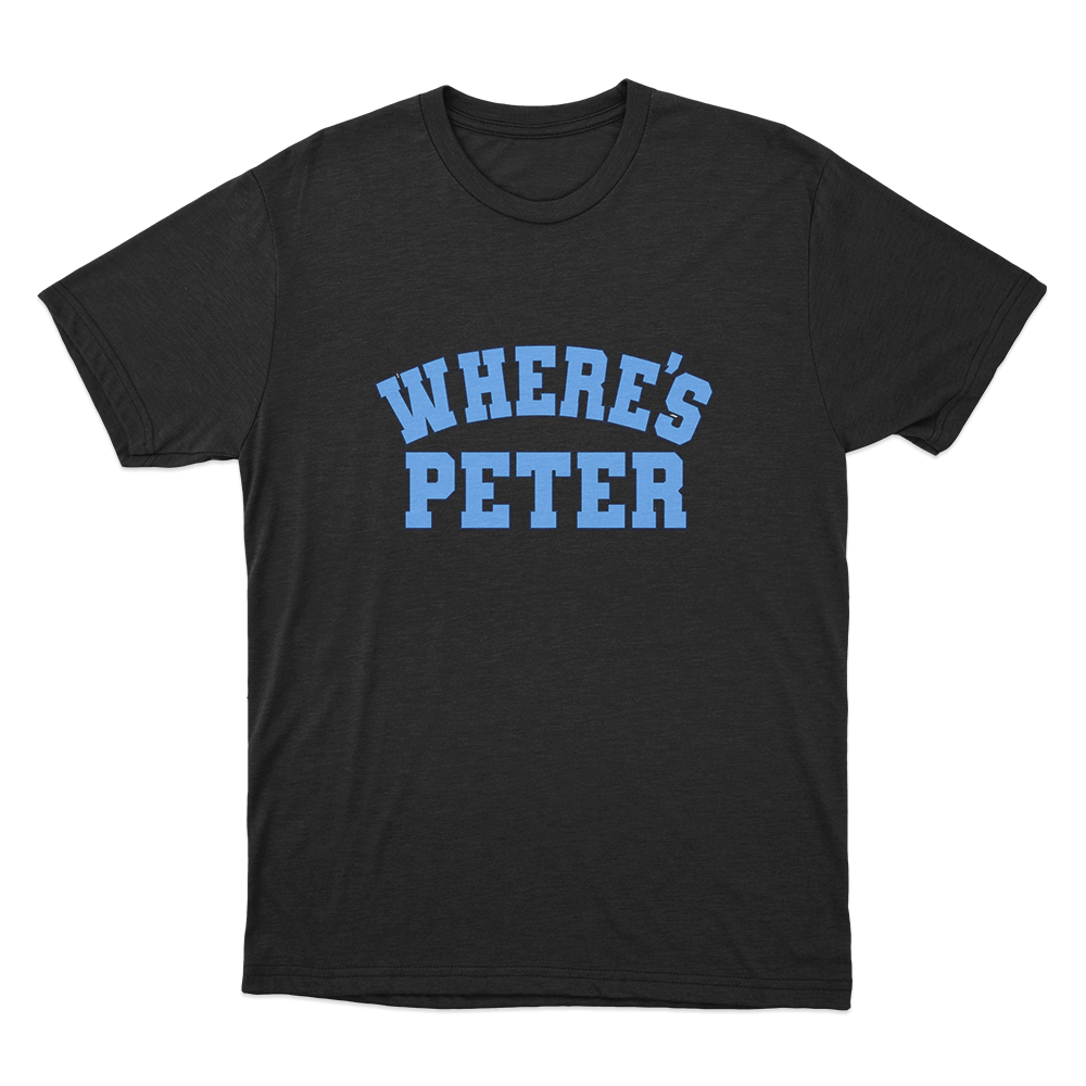 Where's Peter Unisex T Shirt Black Wheres Peter Unisex T Shirt Black