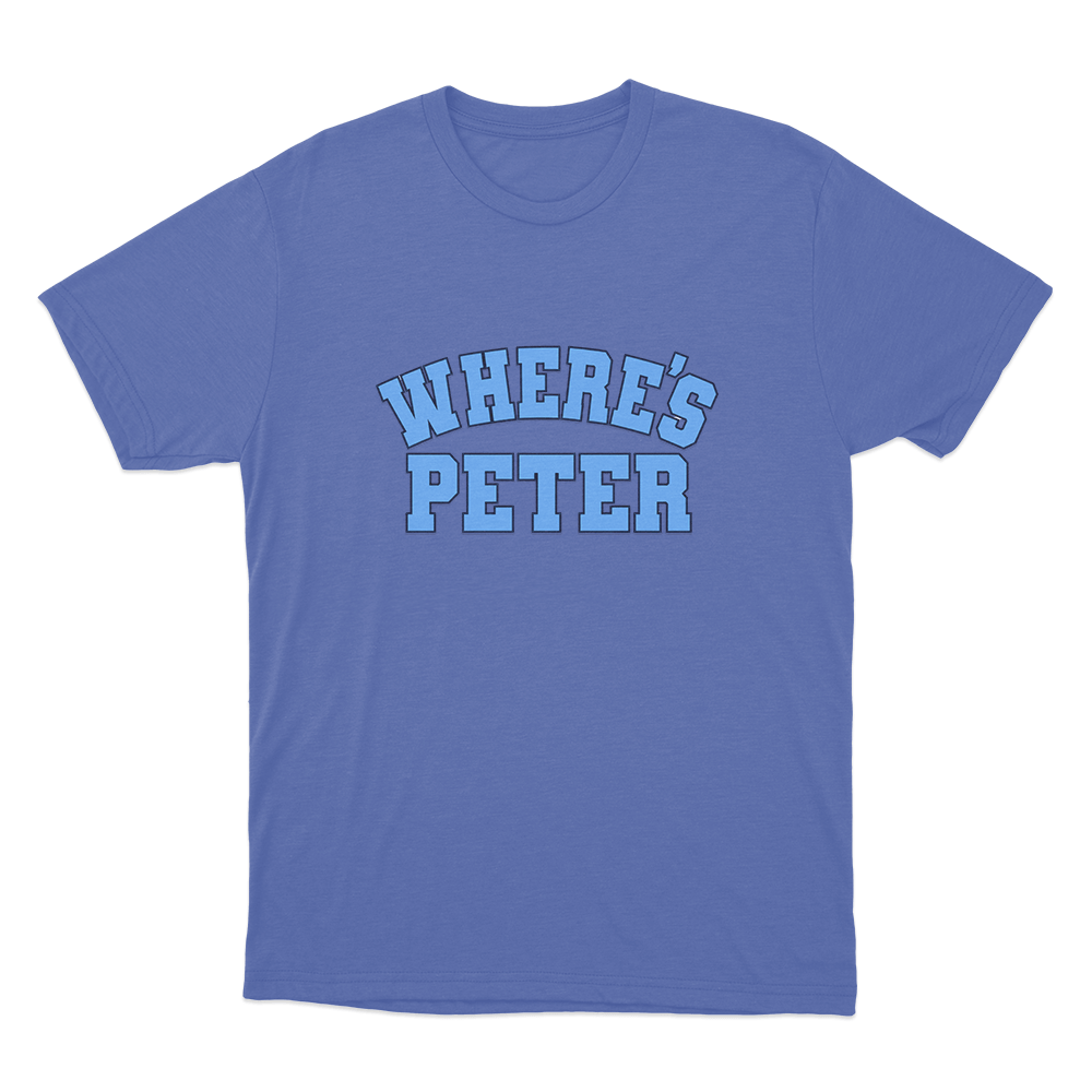 Where's Peter Unisex T Shirt Blue Wheres Peter Unisex T Shirt Blue