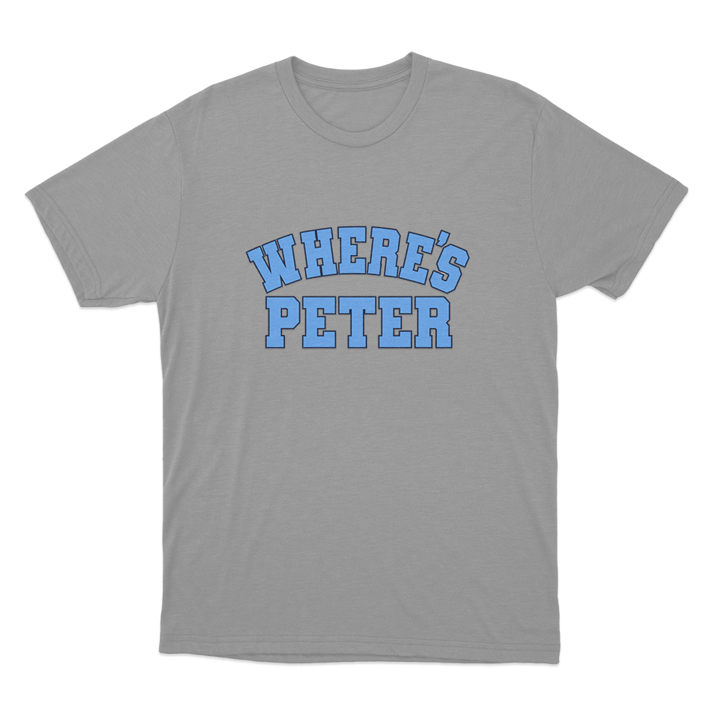 Where's Peter Unisex T Shirt Grey Wheres Peter Unisex T Shirt Grey