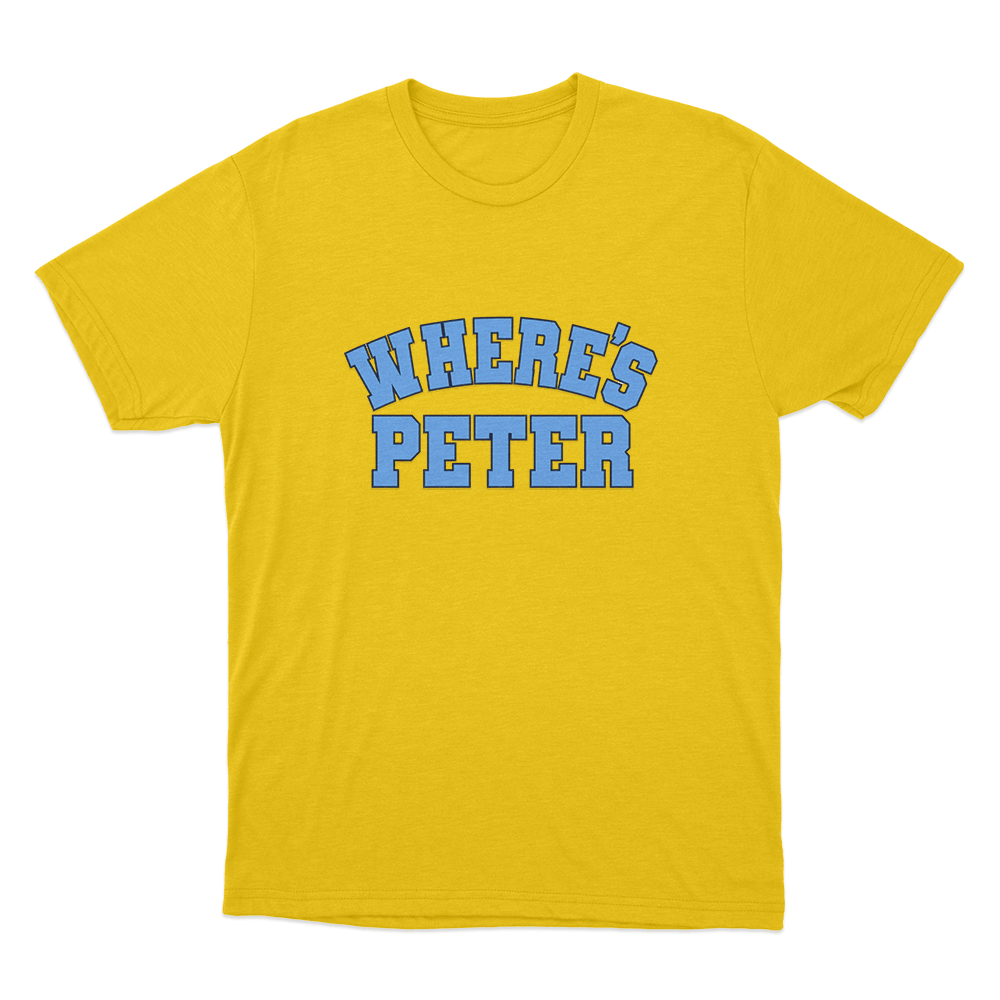 Where's Peter Unisex T Shirt Yellow Wheres Peter Unisex T Shirt Yellow